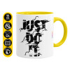 Mug colored yellow, ceramic, 330ml