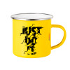 Yellow Enamel Metallic Cup 360ml