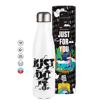 Just do it, Metal mug thermos White (Stainless steel), double wall, 500ml