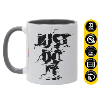 Just do it, Mug colored grey, ceramic, 330ml