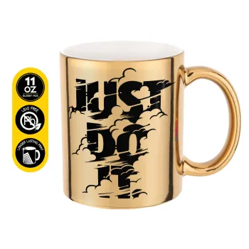 Just do it, Mug ceramic, gold mirror, 330ml