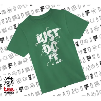 Just do it, ΠΡΑΣΙΝΟ Άνετο παιδικό T-Shirt από 100% βαμβάκι, για κάθε μέρα. Vegan & OEKO-TEX πιστοποιημένο.