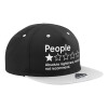 Καπέλο Ενηλίκων Flat Snapback Μαύρο/Γκρι, (100% ΒΑΜΒΑΚΕΡΟ TWILL, ΕΝΗΛΙΚΩΝ, UNISEX, ONE SIZE)