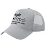 Καπέλο Ενηλίκων Structured Trucker, με Δίχτυ, ΓΚΡΙ (100% ΒΑΜΒΑΚΕΡΟ, ΕΝΗΛΙΚΩΝ, UNISEX, ONE SIZE)