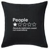 Sofa cushion black 50x50cm includes filling