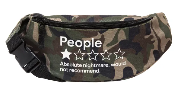 People One Star Rating Would Not Recommend — Unisex τσαντάκι μέσης (μπανάνα) χρώματος παραλλαγή Jungle με 2 τσέπες