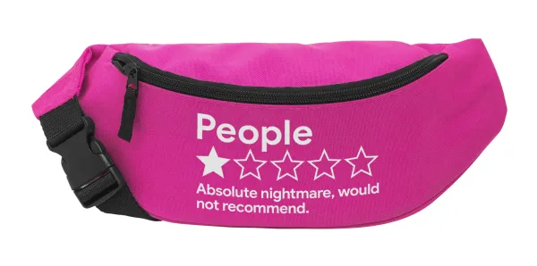 People One Star Rating Would Not Recommend — Unisex τσαντάκι μέσης (μπανάνα) χρώματος ΡΟΖ με 2 τσέπες