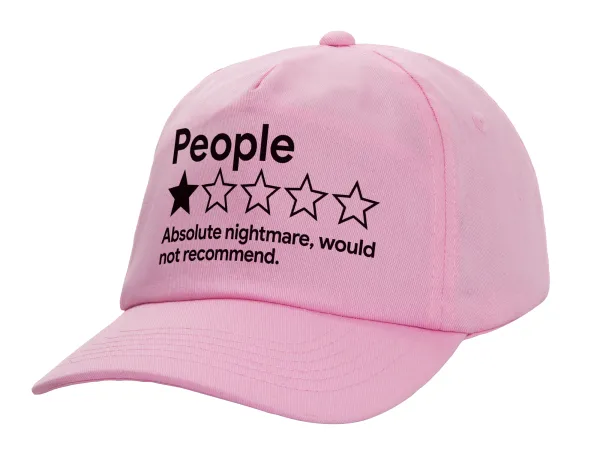 People One Star Rating Would Not Recommend — Καπέλο Ενηλίκων Baseball, 100% Βαμβακερό,  ΡΟΖ (ΒΑΜΒΑΚΕΡΟ, ΕΝΗΛΙΚΩΝ, UNISEX, ONE SIZE)