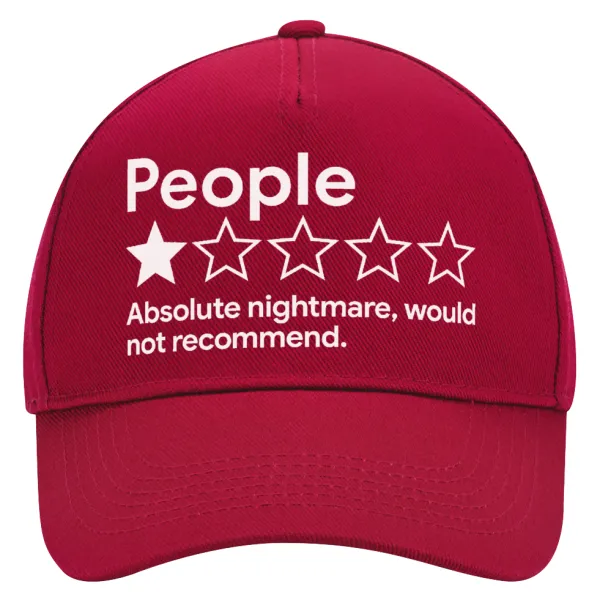 People One Star Rating Would Not Recommend — Καπέλο Ενηλίκων Ultimate ΚΟΚΚΙΝΟ, (100% ΒΑΜΒΑΚΕΡΟ DRILL, ΕΝΗΛΙΚΩΝ, UNISEX, ONE SIZE)