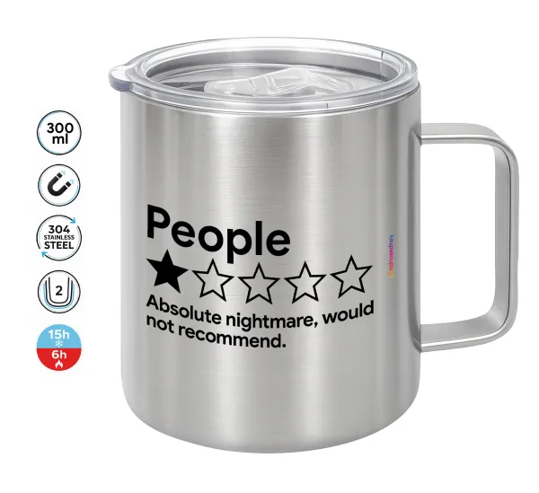 People One Star Rating Would Not Recommend — Double-walled stainless steel mug 300ml with temperature-retaining lid