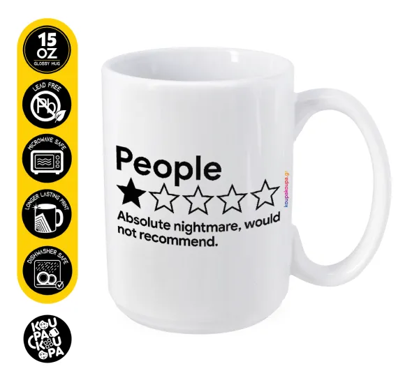 People One Star Rating Would Not Recommend — Mega mug, ceramic, 450ml