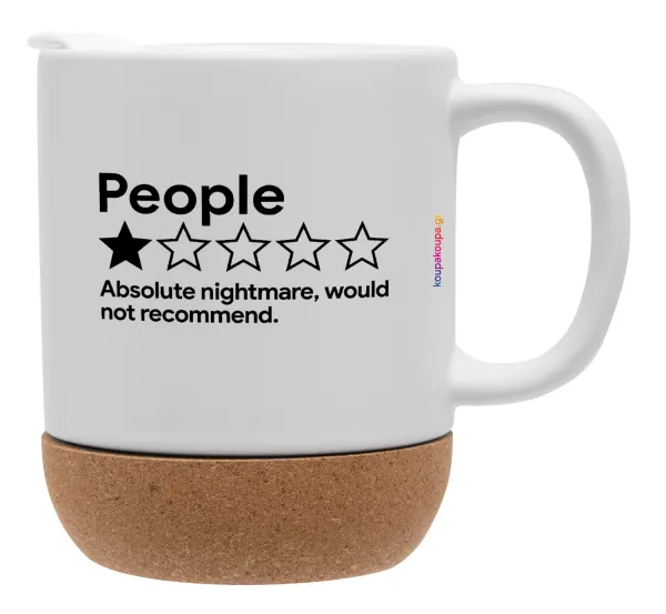 People One Star Rating Would Not Recommend — Ceramic coffee mug Cork (MAT), 330ml
