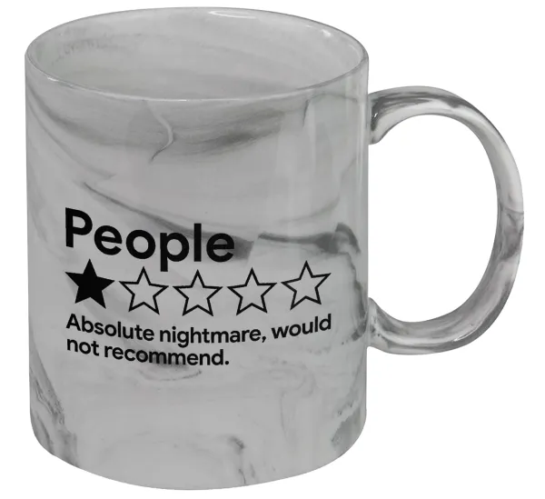 People One Star Rating Would Not Recommend — Κούπα κεραμική, marble style (μάρμαρο), 330ml