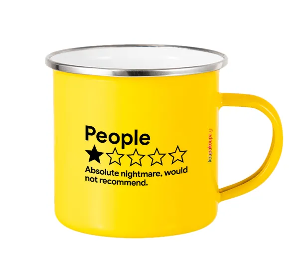 People One Star Rating Would Not Recommend — Yellow Enamel Metallic Cup 360ml