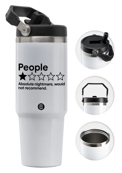 People One Star Rating Would Not Recommend — Θερμός Ανοξείδωτο 30oz με χερούλι