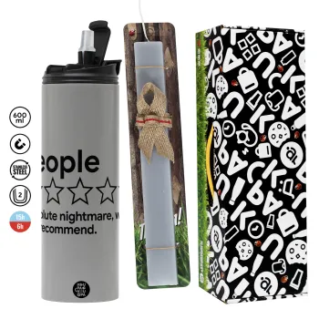People One Star Rating Would Not Recommend, Πασχαλινή Λαμπάδα με Travel Tumbler θερμό (600ml, BPA free) & κερί αρωματικό πλακέ (30cm) (ΓΚΡΙ)