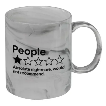 People One Star Rating Would Not Recommend, Mug ceramic marble style, 330ml