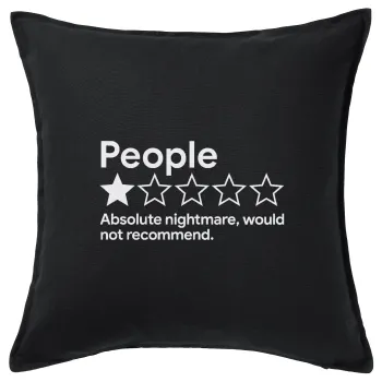 People One Star Rating Would Not Recommend, Sofa cushion black 50x50cm includes filling