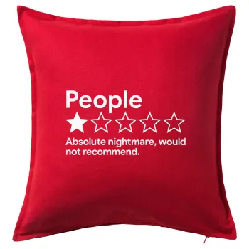 People One Star Rating Would Not Recommend, Sofa cushion RED 50x50cm includes filling