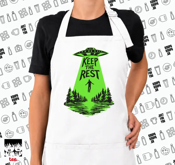 Keep the Rest — Λευκή Ποδιά μαγειρικής Σεφ με τσέπες (ΕΝΗΛΙΚΩΝ, ΛΕΥΚΗ)