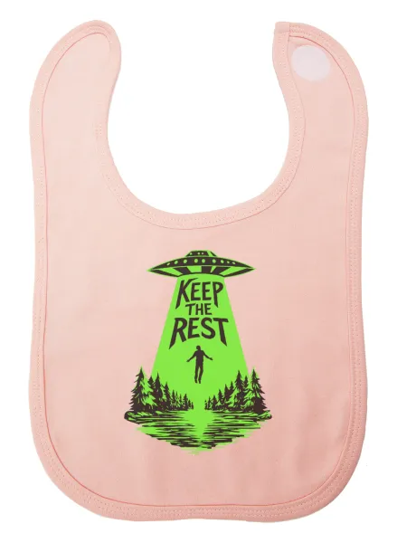 Keep the Rest — Σαλιάρα με Σκρατς ΡΟΖ 100% Organic Cotton (0-18 months)