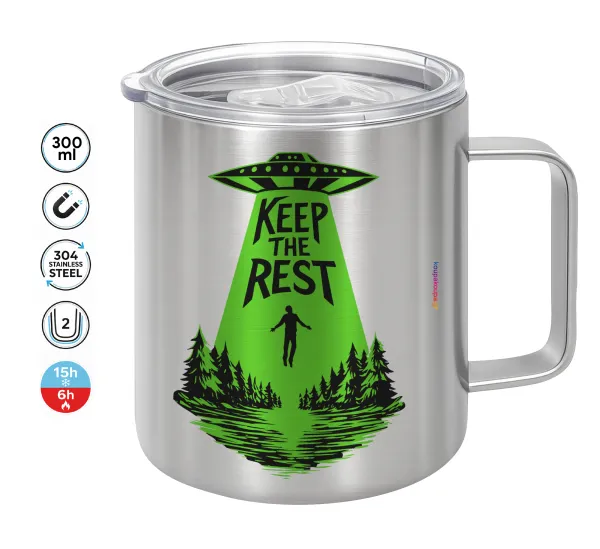 Keep the Rest — Κούπα Ανοξείδωτη διπλού τοιχώματος 300ml με καπάκι διατήρησης θερμοκρασίας