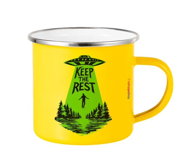 Keep the Rest — Yellow Enamel Metallic Cup 360ml