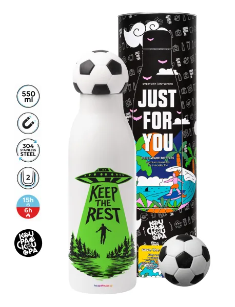 Keep the Rest — Soccer Metal mug thermos, double wall, 550ml