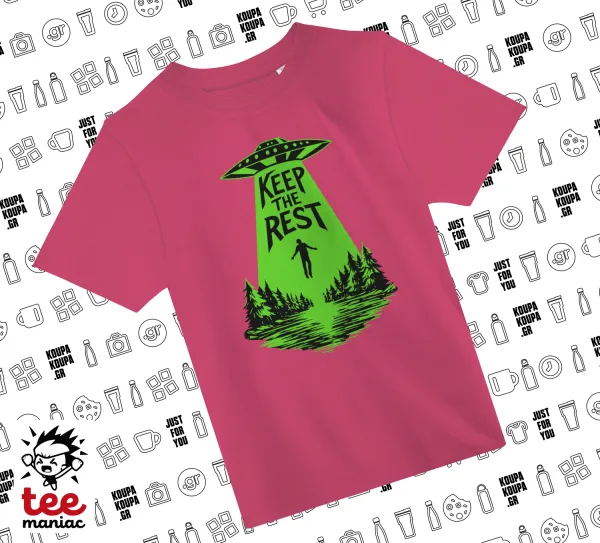 Keep the Rest — PINK childrens T-Shirt made of 100% cotton, for every day. Vegan & OEKO-TEX certified.