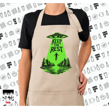 Keep the Rest, SAND Ποδιά μαγειρικής μακριά Σεφ ολόσωμη με τσέπες (ΕΝΗΛΙΚΩΝ, SAND, ONE SIZE)