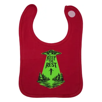 Keep the Rest, Σαλιάρα με Σκρατς Κόκκινη 100% Organic Cotton (0-18 months)