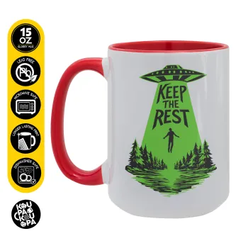 Keep the Rest, Κούπα Mega 15oz, κεραμική Κόκκινη, 450ml