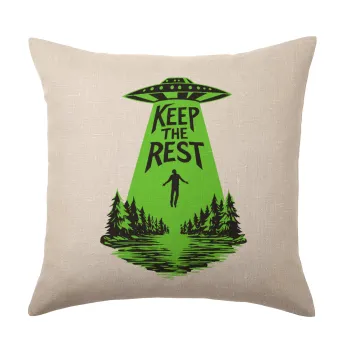 Keep the Rest, Μαξιλάρι καναπέ ΛΙΝΟ 40x40cm περιέχεται το  γέμισμα