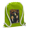 Τσάντα πλάτης πουγκί GYMBAG LIME GREEN, με τσέπη (40x48cm) & χονδρά κορδόνια