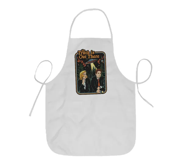 The truth is out there — Short full-length kids' chef apron (44x62cm)