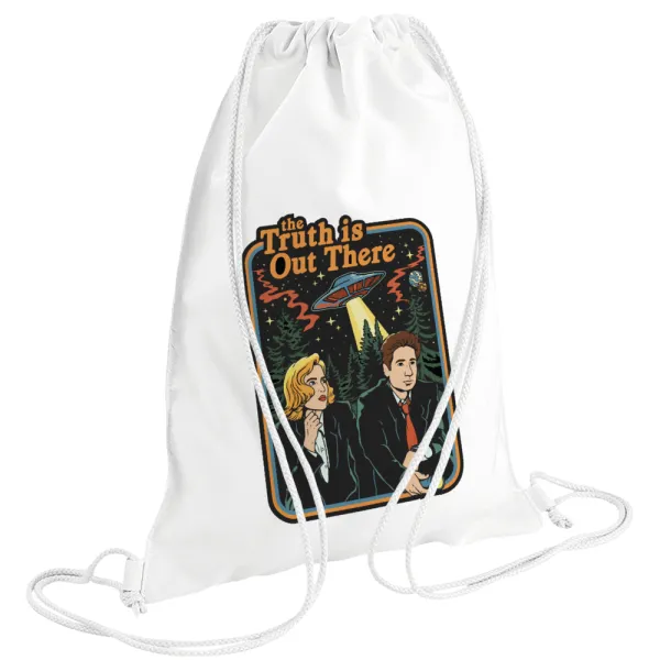 The truth is out there — Backpack pouch GYMBAG white (28x40cm)