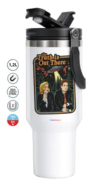 The truth is out there — Mega Travel Mug / Travel Mug, double walled (thermal) 1.2L