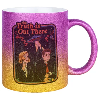 The truth is out there, Κούπα Χρυσή/Ροζ Glitter, κεραμική, 330ml