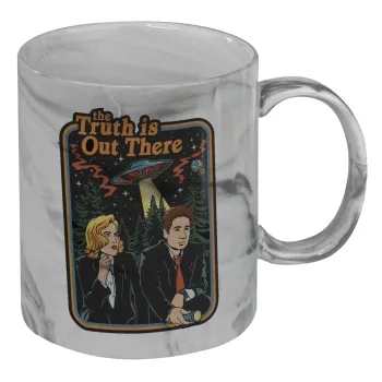 The truth is out there, Κούπα κεραμική, marble style (μάρμαρο), 330ml