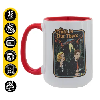 The truth is out there, Κούπα Mega 15oz, κεραμική Κόκκινη, 450ml