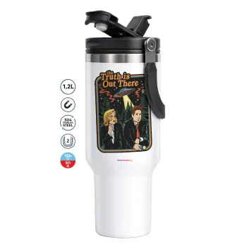 The truth is out there, Mega Travel Mug / Κούπα Ταξιδίου, διπλού τοιχώματος (θερμό) 1,2L