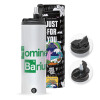 Travel Tumbler θερμό με διπλό καπάκι, μεταλλικό καλαμάκι και βούρτσα καθαρισμού (Ανωξείδωτο 304 Food grade, BPA free, 600ml)