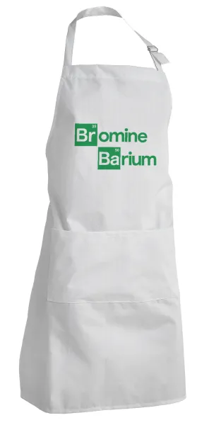 Breaking Bad Parody Bromine Barium — Adult Chef Apron (with sliders and 2 pockets)
