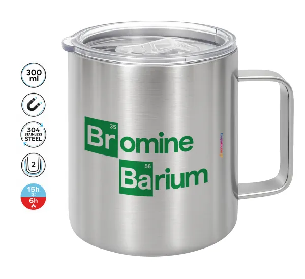 Breaking Bad Parody Bromine Barium — Κούπα Ανοξείδωτη διπλού τοιχώματος 300ml με καπάκι διατήρησης θερμοκρασίας