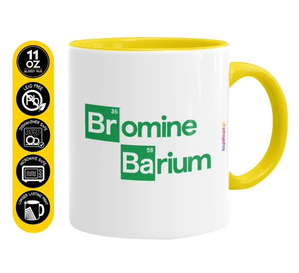 Breaking Bad Parody Bromine Barium — Κεραμική Κίτρινη, 330ml