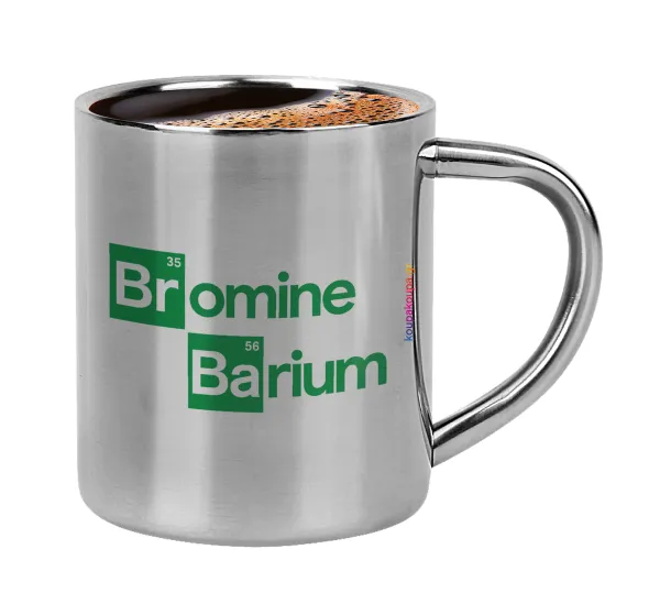 Breaking Bad Parody Bromine Barium — Κουπάκι μεταλλικό διπλού τοιχώματος για espresso (220ml)