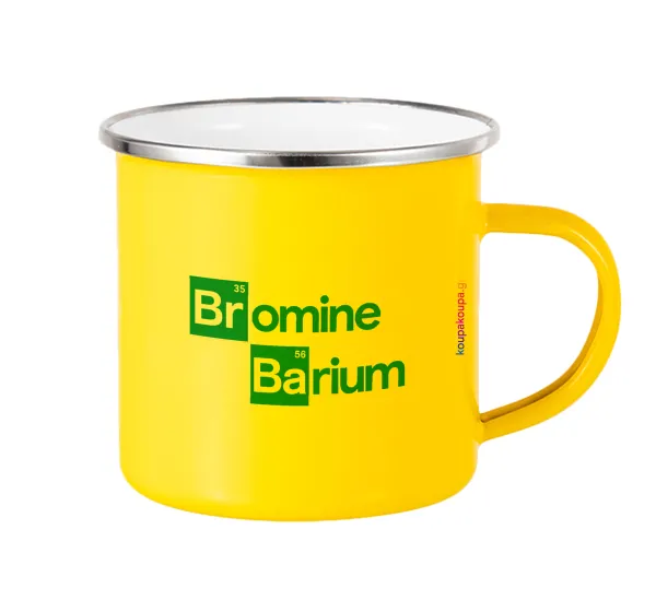 Breaking Bad Parody Bromine Barium — Yellow Enamel Metallic Cup 360ml