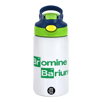 Breaking Bad Parody Bromine Barium, Παιδικό παγούρι θερμό, ανοξείδωτο, με καλαμάκι ασφαλείας, πράσινο/μπλε (350ml)