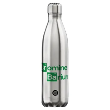 Breaking Bad Parody Bromine Barium, Μεταλλικό παγούρι θερμός Inox (Stainless steel), διπλού τοιχώματος, 750ml