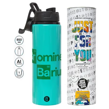 Breaking Bad Parody Bromine Barium, Μεταλλικό παγούρι νερού με καπάκι ασφαλείας, αλουμινίου 850ml
